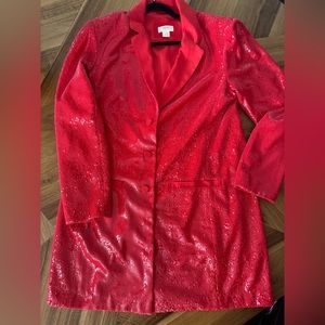 Sequined Blazer Dress made by Anthropologie Maeve